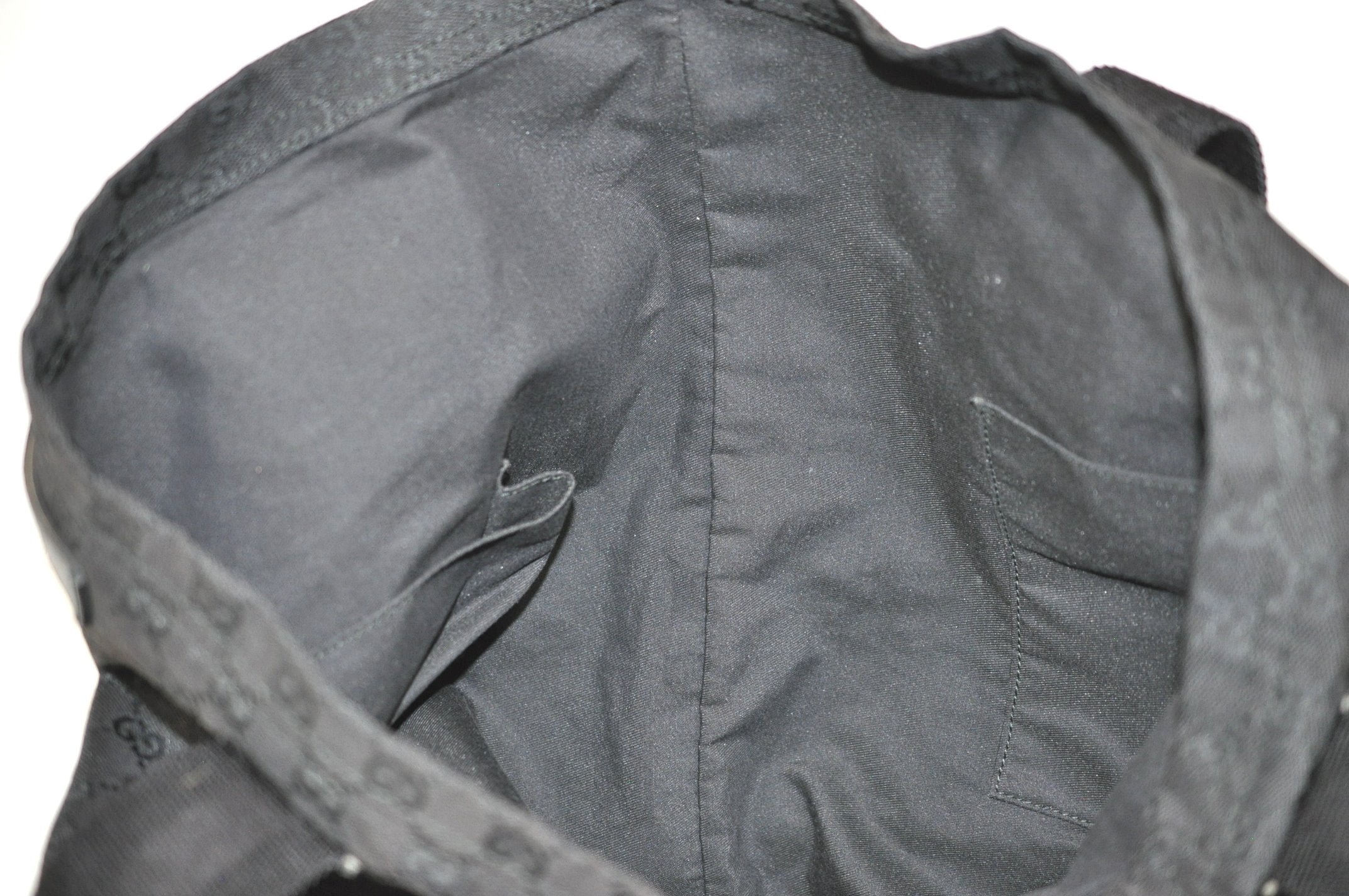 Authentic GUCCI Vintage Shoulder Tote Bag GG Canvas Leather 189669 Black 6985J