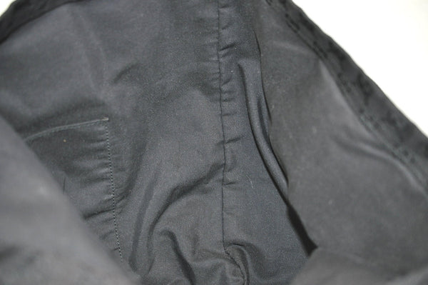 Authentic GUCCI Vintage Shoulder Tote Bag GG Canvas Leather 189669 Black 6985J