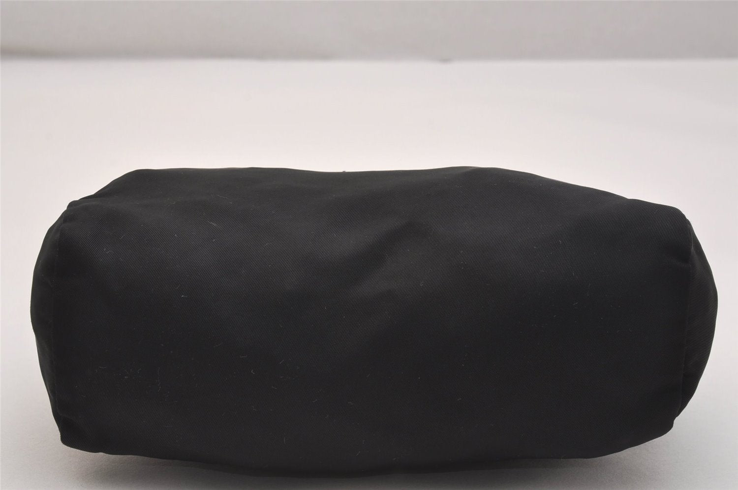 Authentic PRADA Vintage Nylon Tessuto leather Pouch Purse Black 6986J