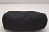 Authentic PRADA Vintage Nylon Tessuto leather Pouch Purse Black 6986J