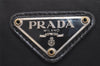 Authentic PRADA Vintage Nylon Tessuto leather Pouch Purse Black 6986J