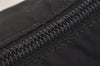 Authentic PRADA Vintage Nylon Tessuto leather Pouch Purse Black 6986J