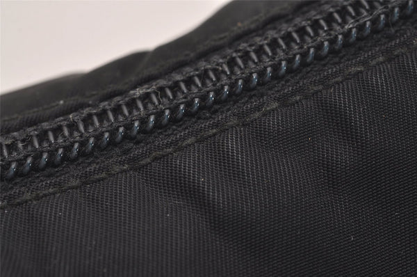 Authentic PRADA Vintage Nylon Tessuto leather Pouch Purse Black 6986J