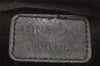 Authentic PRADA Vintage Nylon Tessuto leather Pouch Purse Black 6986J