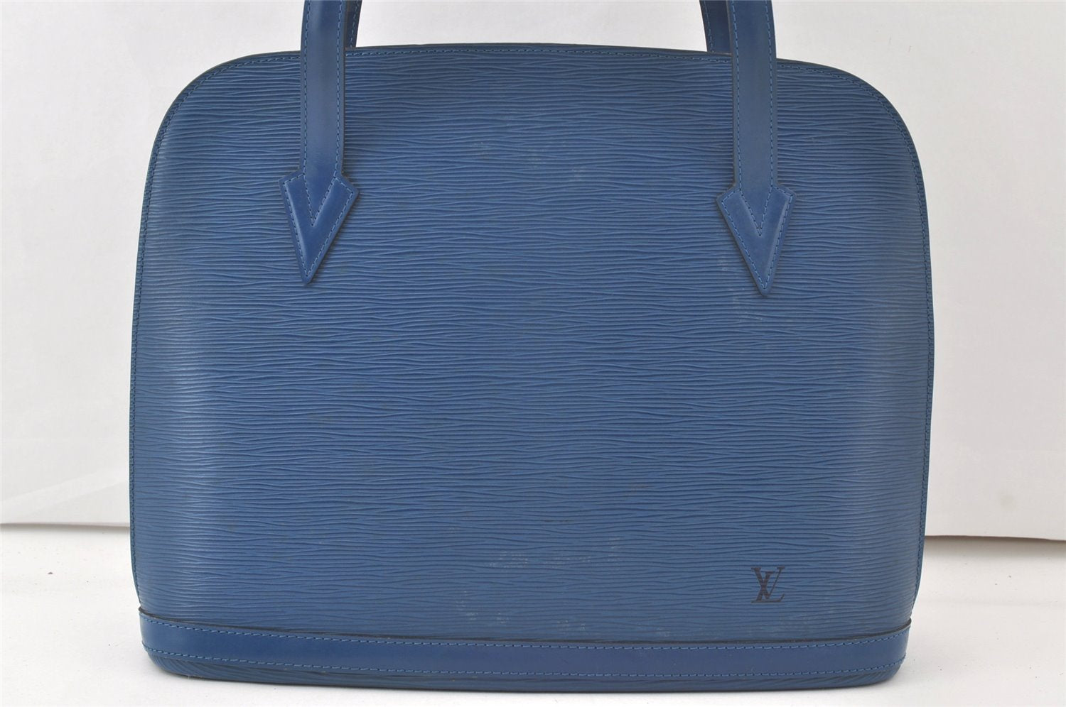 Authentic Louis Vuitton Epi Lussac Shoulder Tote Bag Blue M52285 LV 6988K