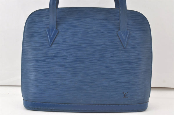 Authentic Louis Vuitton Epi Lussac Shoulder Tote Bag Blue M52285 LV 6988K