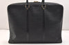 Authentic Louis Vuitton Epi Porte Documents Voyage Briefcase M59162 Black 6989K