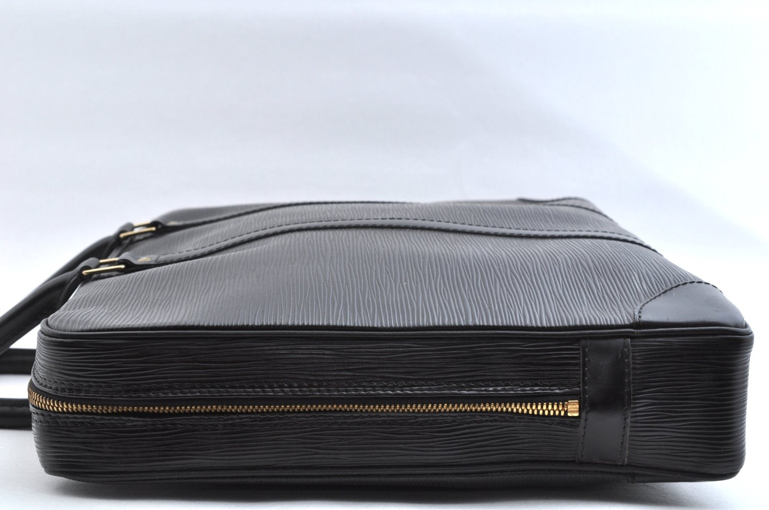 Authentic Louis Vuitton Epi Porte Documents Voyage Briefcase M59162 Black 6989K