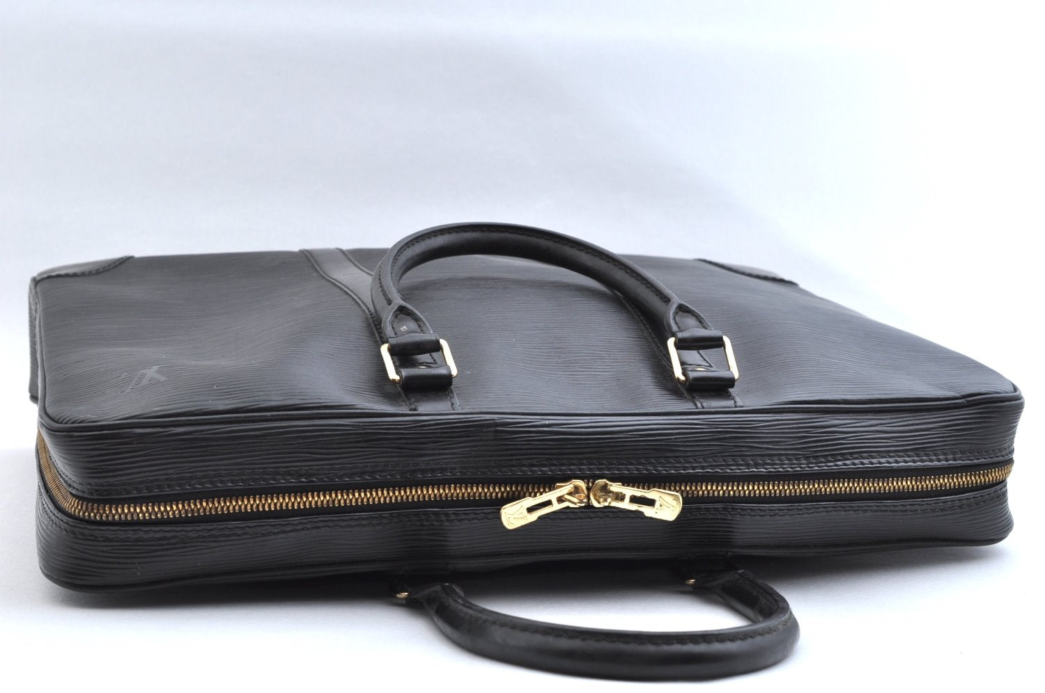 Authentic Louis Vuitton Epi Porte Documents Voyage Briefcase M59162 Black 6989K