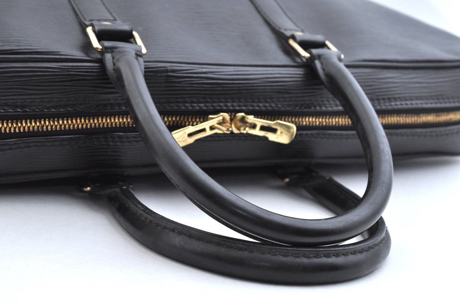Authentic Louis Vuitton Epi Porte Documents Voyage Briefcase M59162 Black 6989K