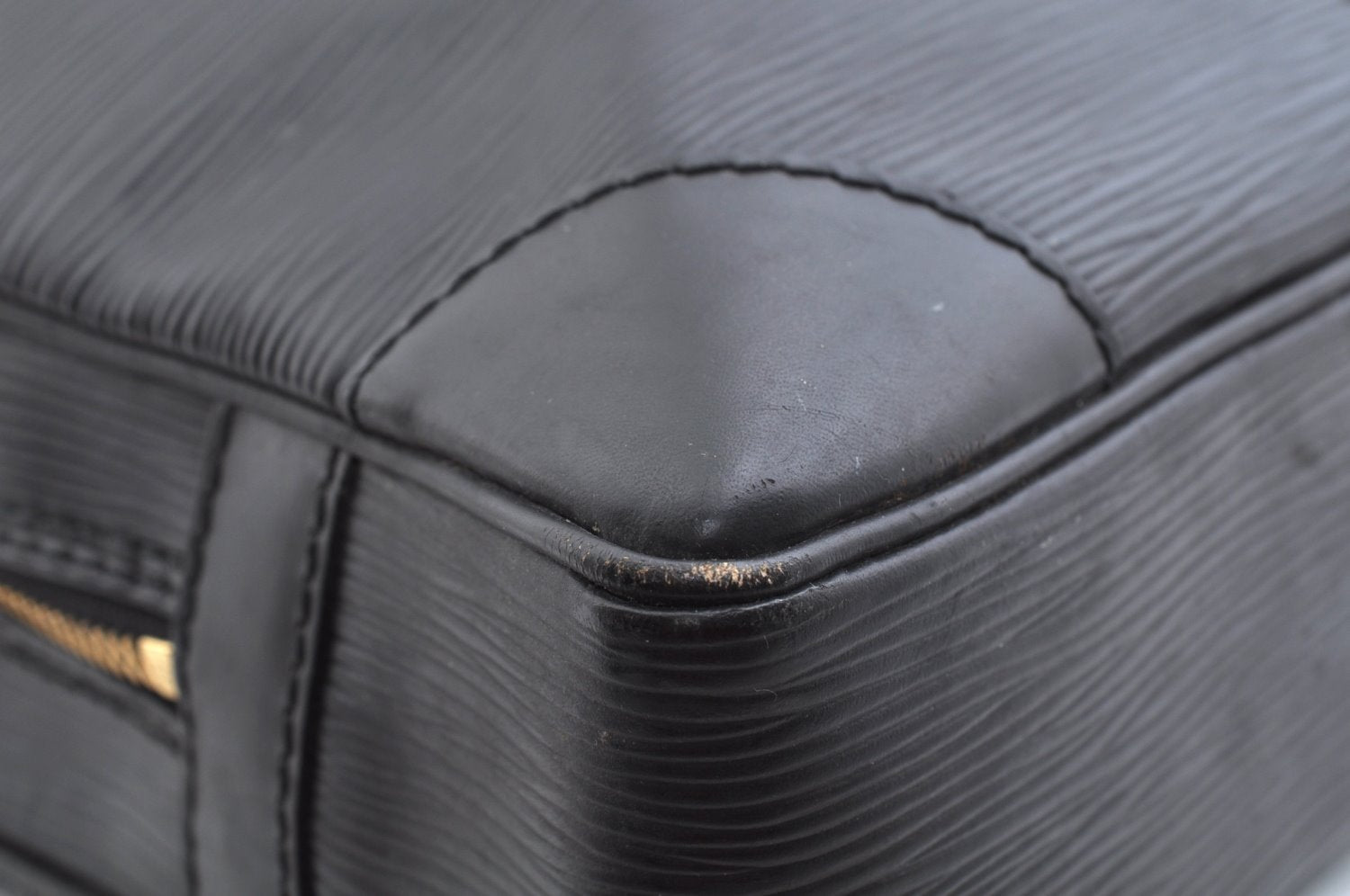 Authentic Louis Vuitton Epi Porte Documents Voyage Briefcase M59162 Black 6989K