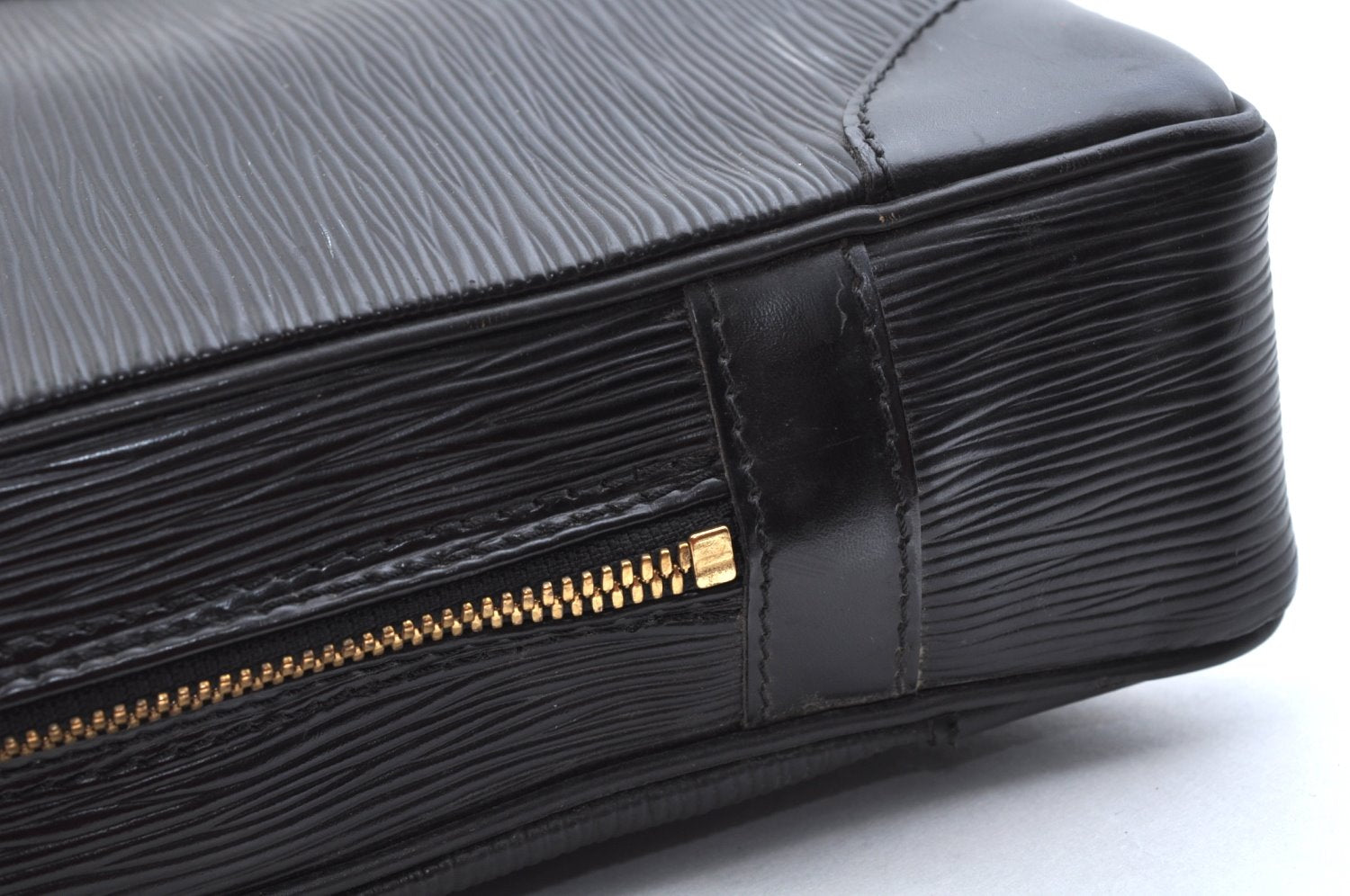 Authentic Louis Vuitton Epi Porte Documents Voyage Briefcase M59162 Black 6989K