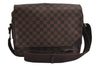 Authentic Louis Vuitton Damier Shelton MM Shoulder Cross Bag N41149 LV 6990J