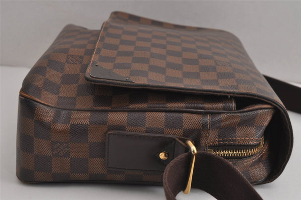 Authentic Louis Vuitton Damier Shelton MM Shoulder Cross Bag N41149 LV 6990J