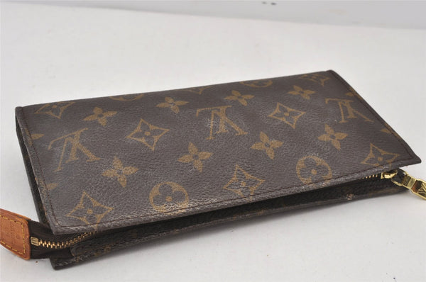 Authentic Louis Vuitton Monogram Pouch For Bucket GM LV Junk 6990K