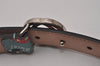 Auth GUCCI Childrens Interlocking G Belt PVC Leather 22.8-24.4" Blue Box 6991I