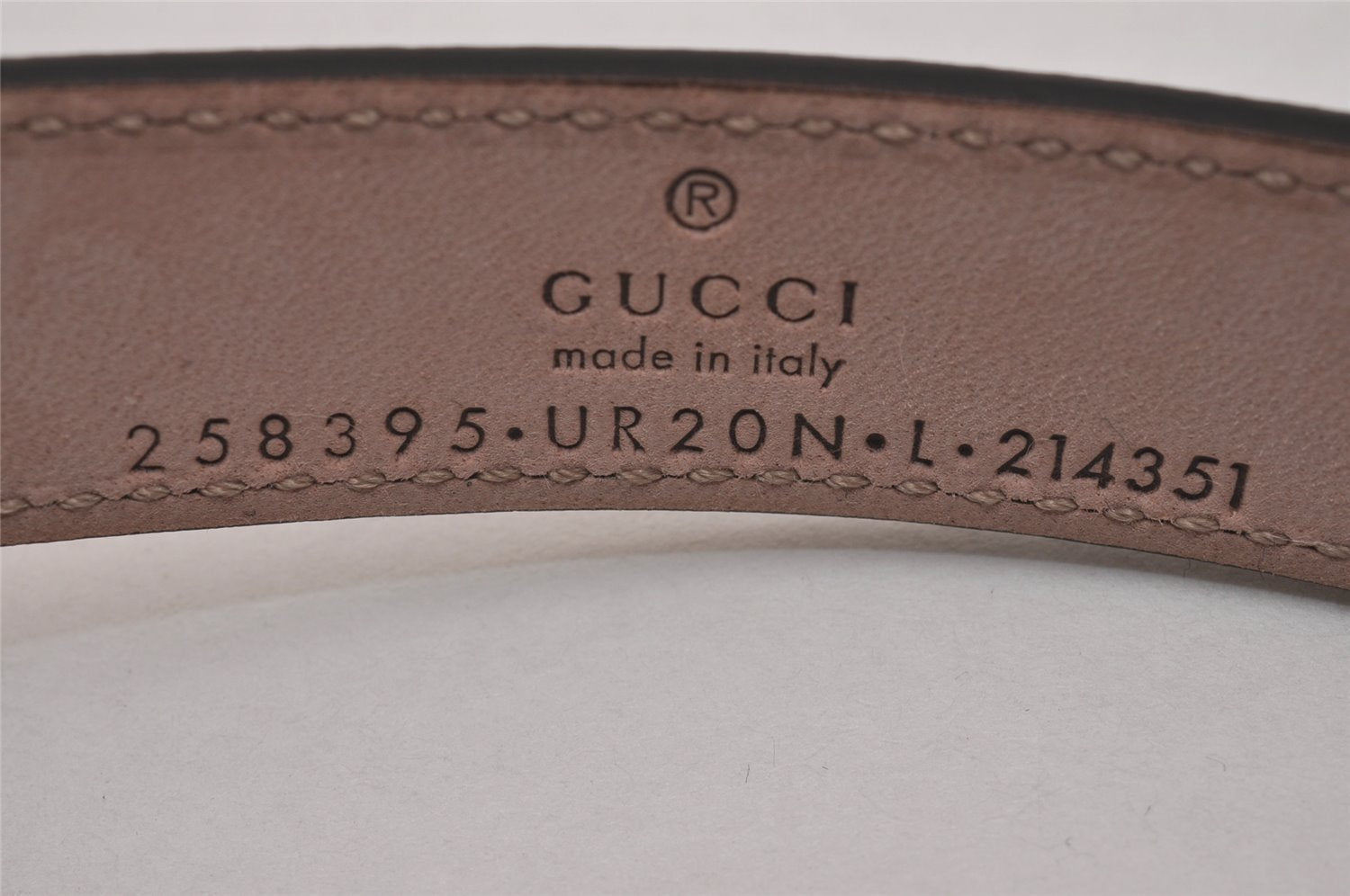 Auth GUCCI Childrens Interlocking G Belt PVC Leather 22.8-24.4