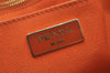 Authentic PRADA Vintage Canapa M Denim 2Way Shoulder Hand Bag Orange 6991J