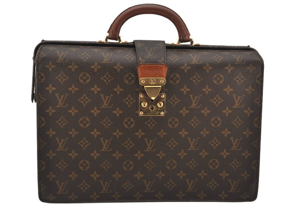 Authentic Louis Vuitton Monogram Serviette Fermoir Briefcase M53305 LV 6991K