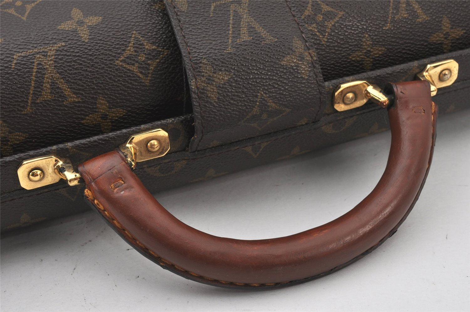 Authentic Louis Vuitton Monogram Serviette Fermoir Briefcase M53305 LV 6991K