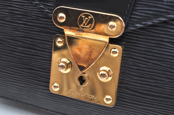 Authentic Louis Vuitton Epi Concorde Hand Bag Purse Black M52132 LV 6993G