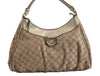 Authentic GUCCI Abbey Shoulder Tote Bag GG Canvas Leather 189833 Beige 6993J