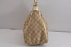Authentic GUCCI Abbey Shoulder Tote Bag GG Canvas Leather 189833 Beige 6993J