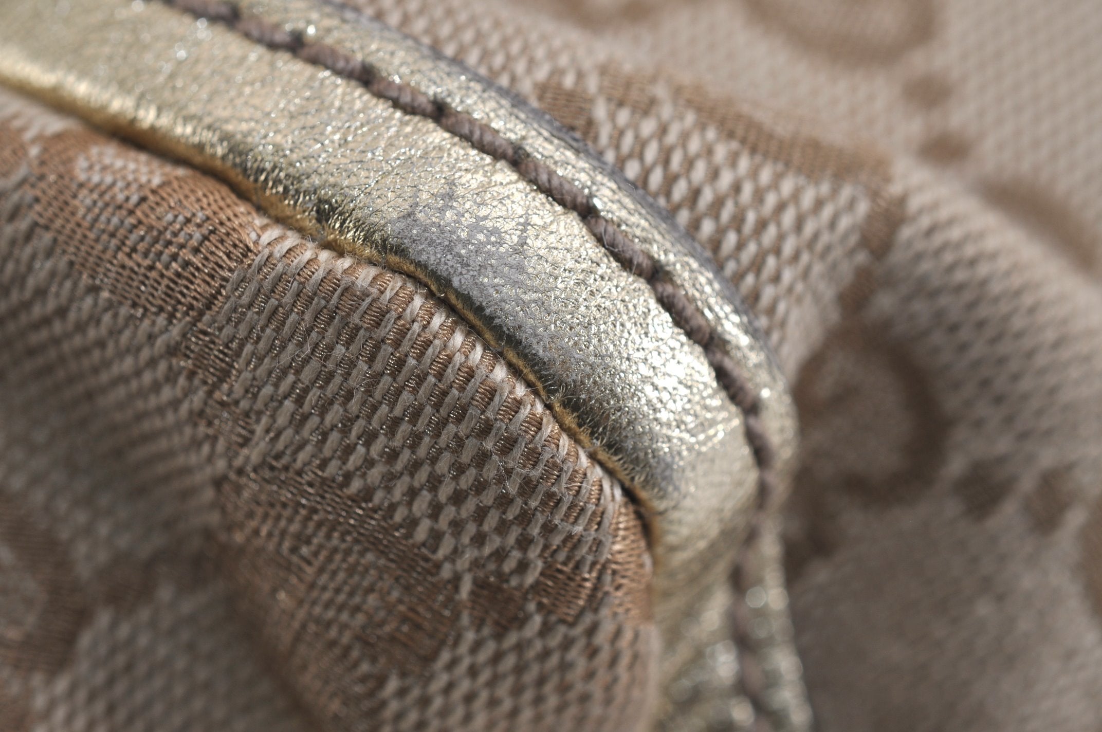 Authentic GUCCI Abbey Shoulder Tote Bag GG Canvas Leather 189833 Beige 6993J