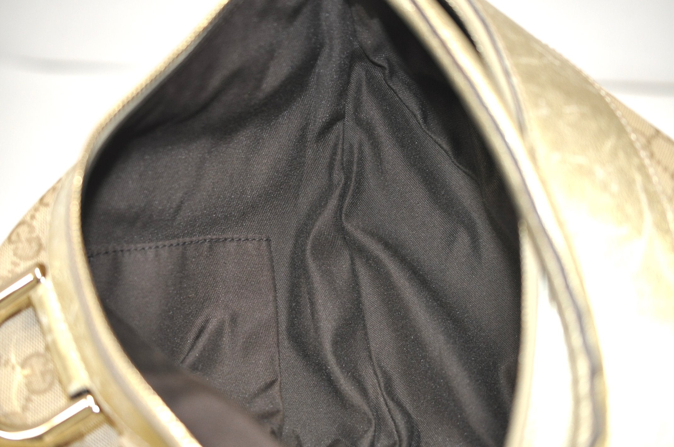 Authentic GUCCI Abbey Shoulder Tote Bag GG Canvas Leather 189833 Beige 6993J