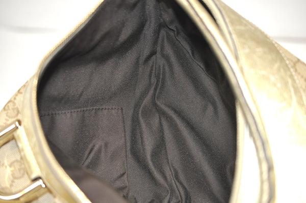 Authentic GUCCI Abbey Shoulder Tote Bag GG Canvas Leather 189833 Beige 6993J