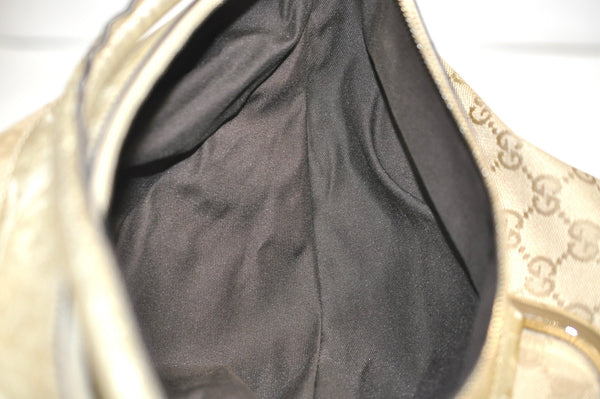 Authentic GUCCI Abbey Shoulder Tote Bag GG Canvas Leather 189833 Beige 6993J