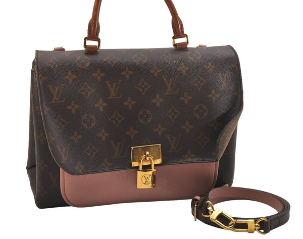Authentic Louis Vuitton Monogram Marignan 2Way Shoulder Hand Bag M43960 LV 6997J
