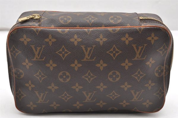 Authentic Louis Vuitton Monogram Trousse Boite Clutch Bag M47640 Junk 6998K