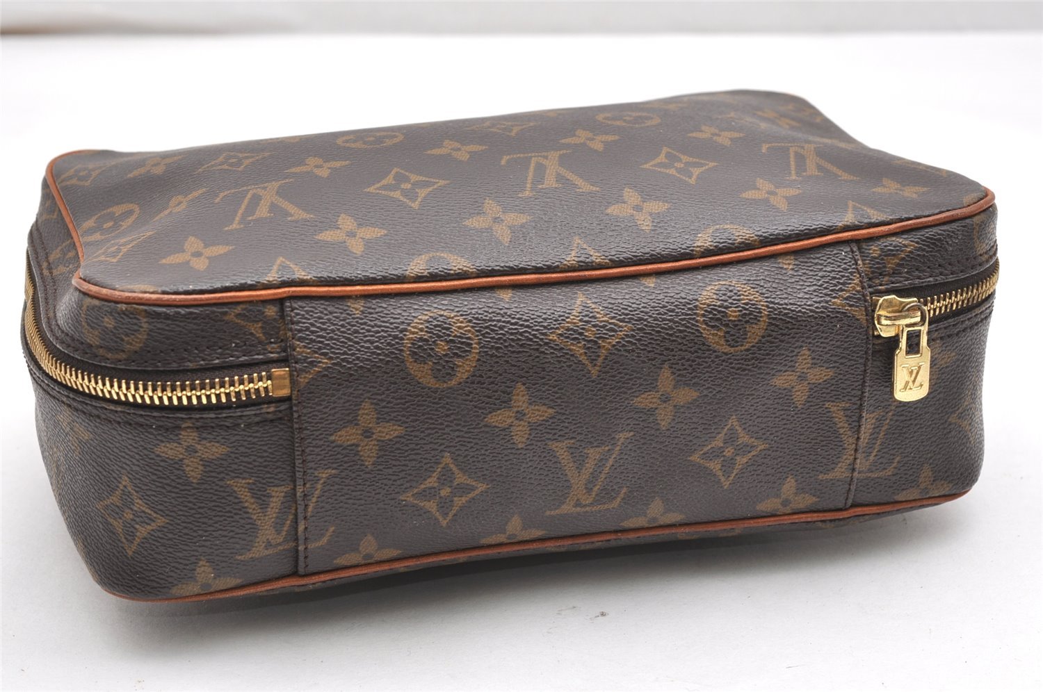 Authentic Louis Vuitton Monogram Trousse Boite Clutch Bag M47640 Junk 6998K