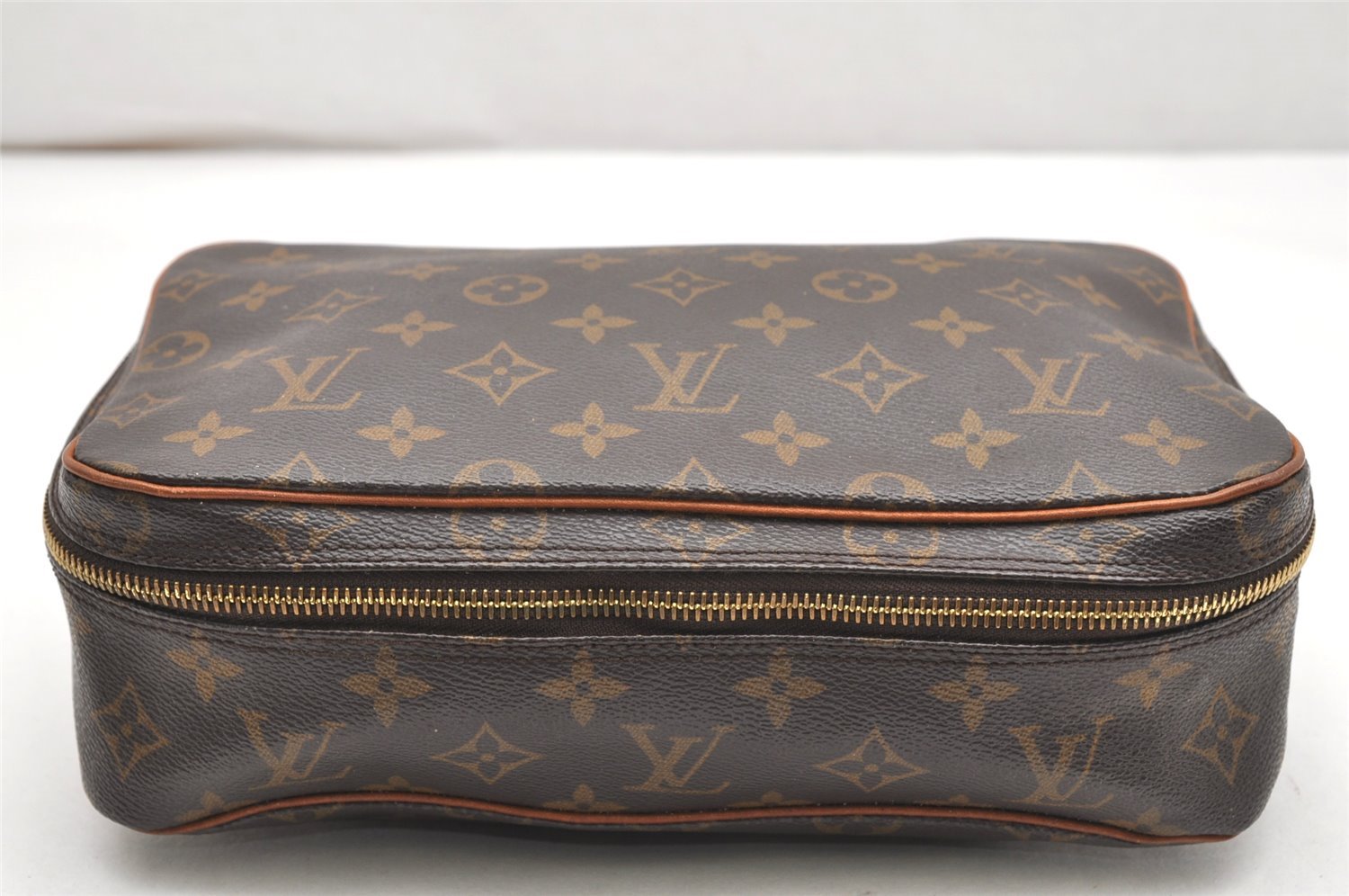 Authentic Louis Vuitton Monogram Trousse Boite Clutch Bag M47640 Junk 6998K