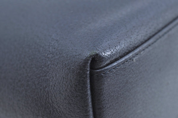 Authentic GUCCI Bamboo Vintage Shoulder Bag Leather 0013007 Black Junk 6999H