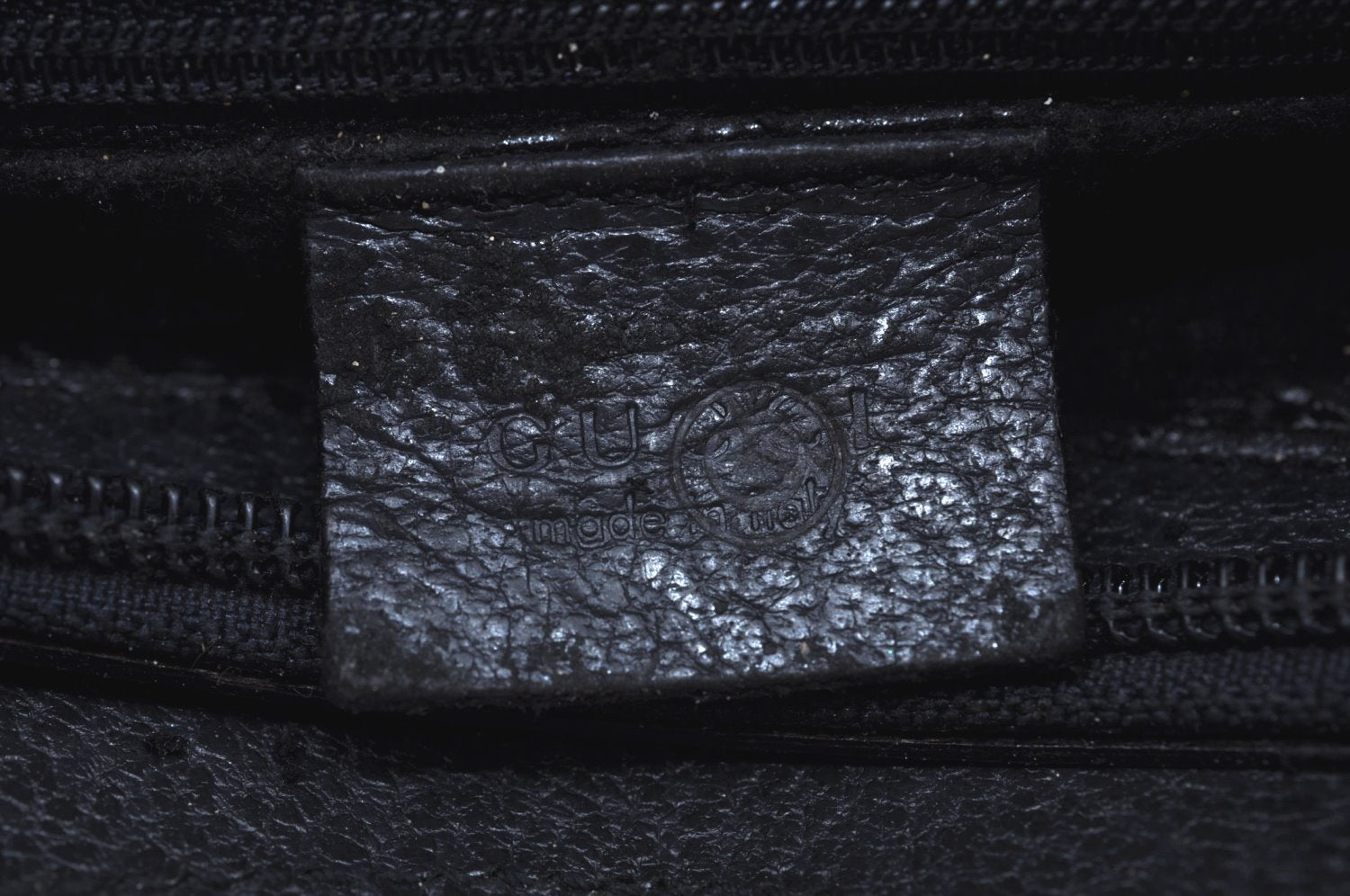 Authentic GUCCI Bamboo Vintage Shoulder Bag Leather 0013007 Black Junk 6999H