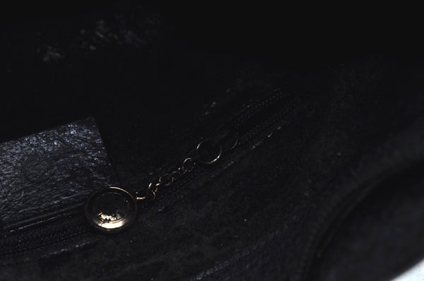 Authentic GUCCI Bamboo Vintage Shoulder Bag Leather 0013007 Black Junk 6999H