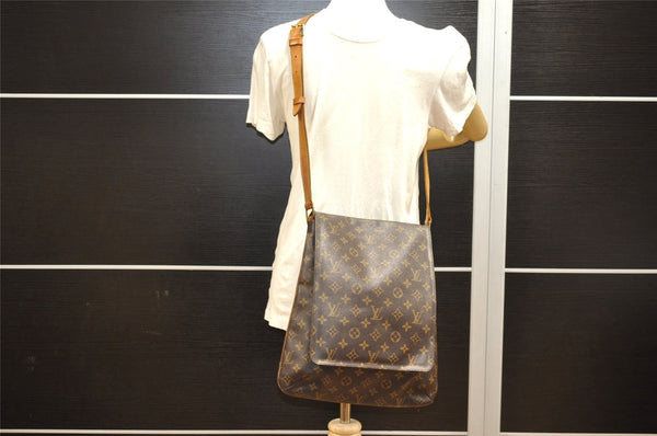 Authentic Louis Vuitton Monogram Musette Shoulder Cross Body Bag M51256 LV 7001I