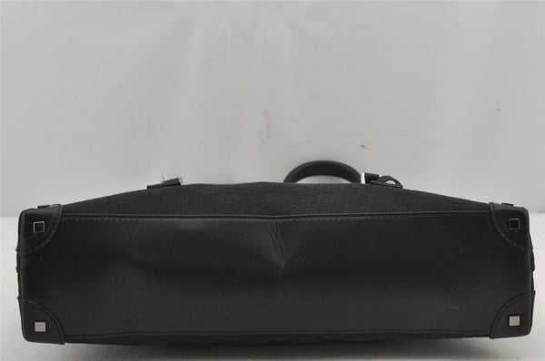Authentic GUCCI Shoulder Hand Bag Purse GG Canvas Leather 73880 Black 7001J