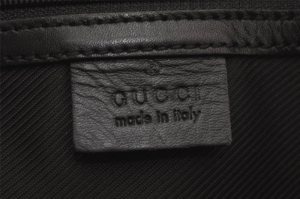 Authentic GUCCI Shoulder Hand Bag Purse GG Canvas Leather 73880 Black 7001J