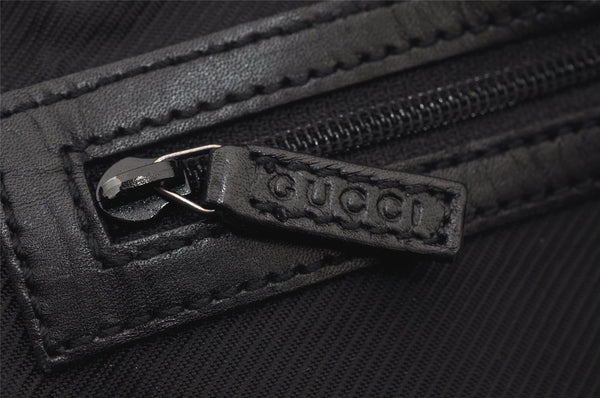 Authentic GUCCI Shoulder Hand Bag Purse GG Canvas Leather 73880 Black 7001J