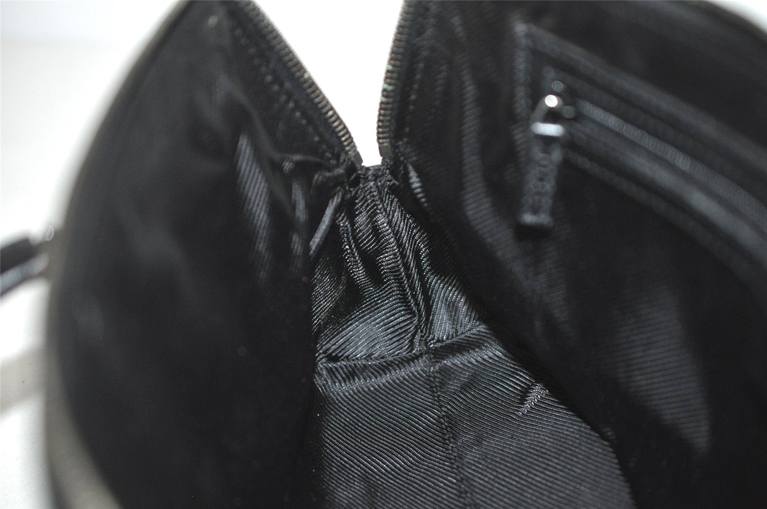 Authentic GUCCI Shoulder Hand Bag Purse GG Canvas Leather 73880 Black 7001J