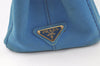 Authentic PRADA Vintage Canapa SS Denim 2Way Shoulder Hand Bag Purse Blue 7002K