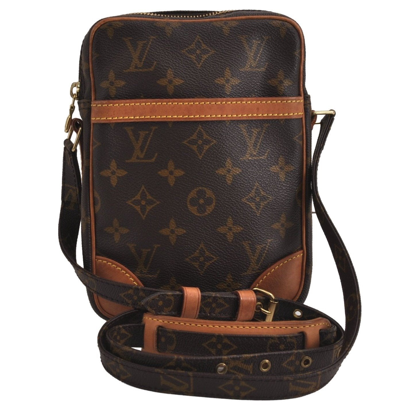 Authentic Louis Vuitton Monogram Danube Shoulder Cross Body Bag M45266 LV 7005J
