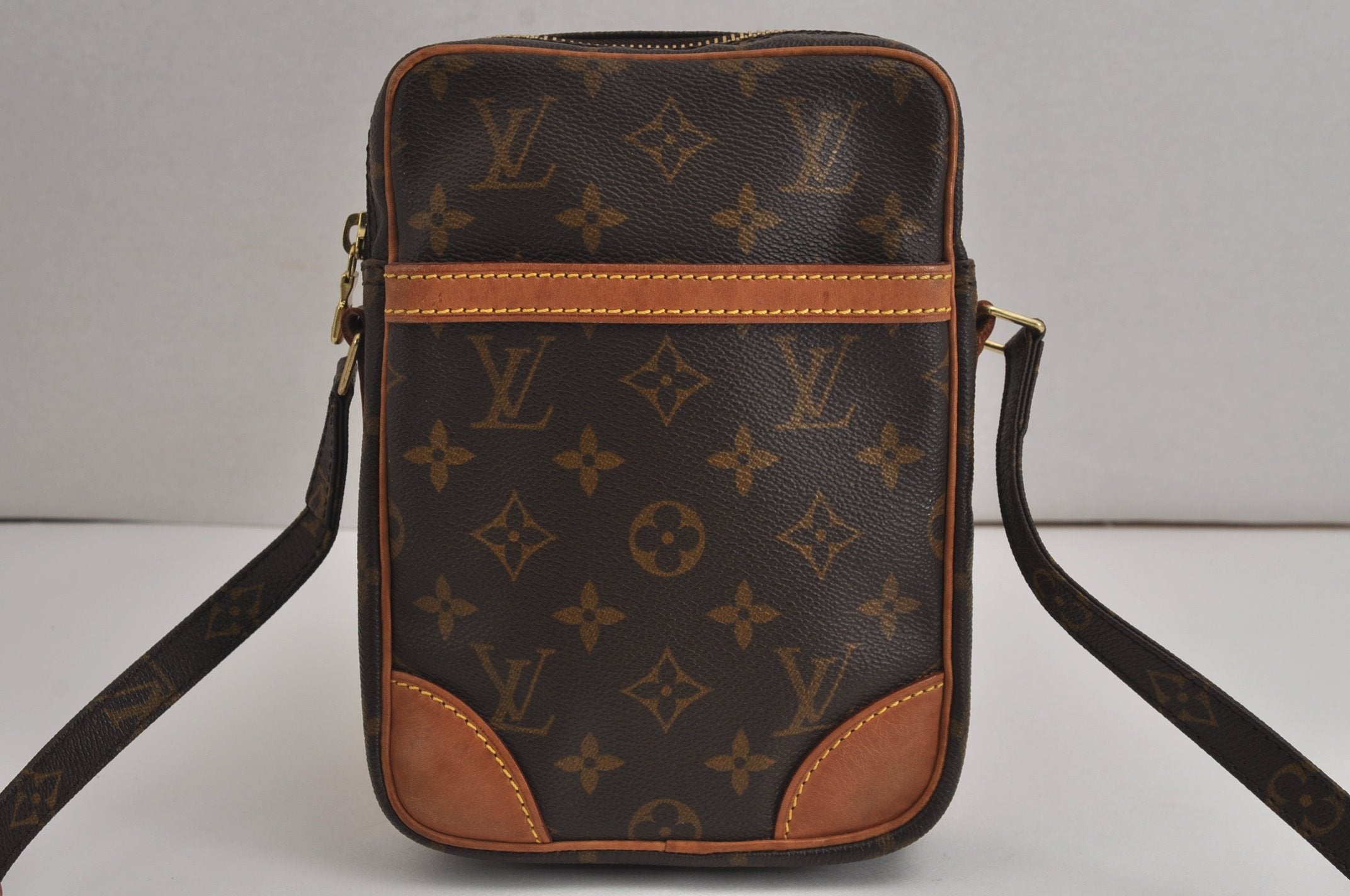 Authentic Louis Vuitton Monogram Danube Shoulder Cross Body Bag M45266 LV 7005J