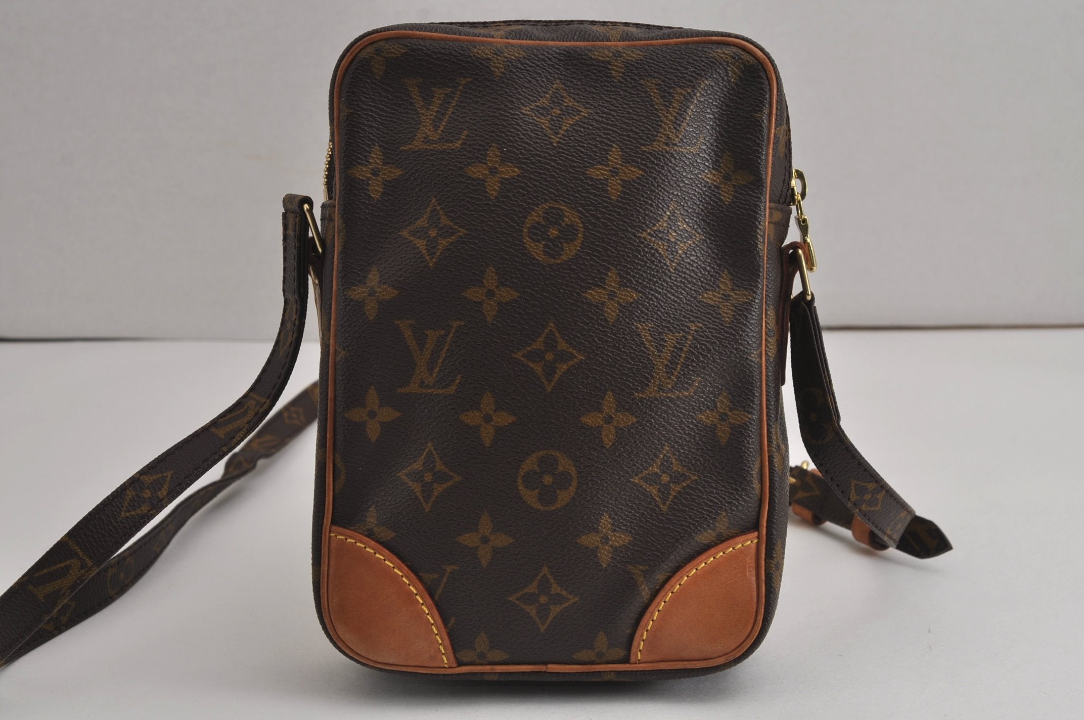 Authentic Louis Vuitton Monogram Danube Shoulder Cross Body Bag M45266 LV 7005J