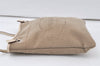 Authentic PRADA LOGO JACQUARD Canvas Leather Shoulder Bag BT0551 Beige 7005K