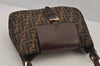 Authentic FENDI Vintage Zucca Shoulder Hand Bag Purse Canvas Leather Brown 7006J