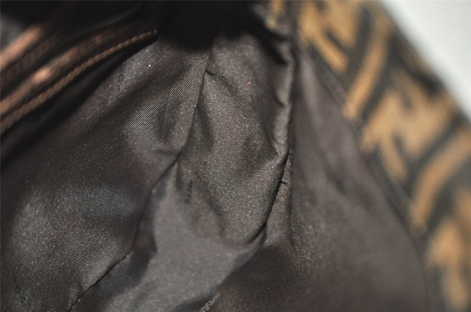 Authentic FENDI Vintage Zucca Shoulder Hand Bag Purse Canvas Leather Brown 7006J